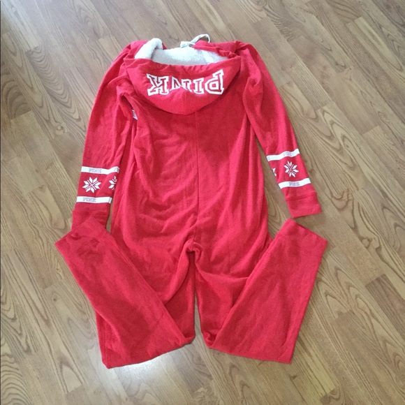 Victoria's Secret PINK cozy hooded onesie, NEW - Picture 5 of 6